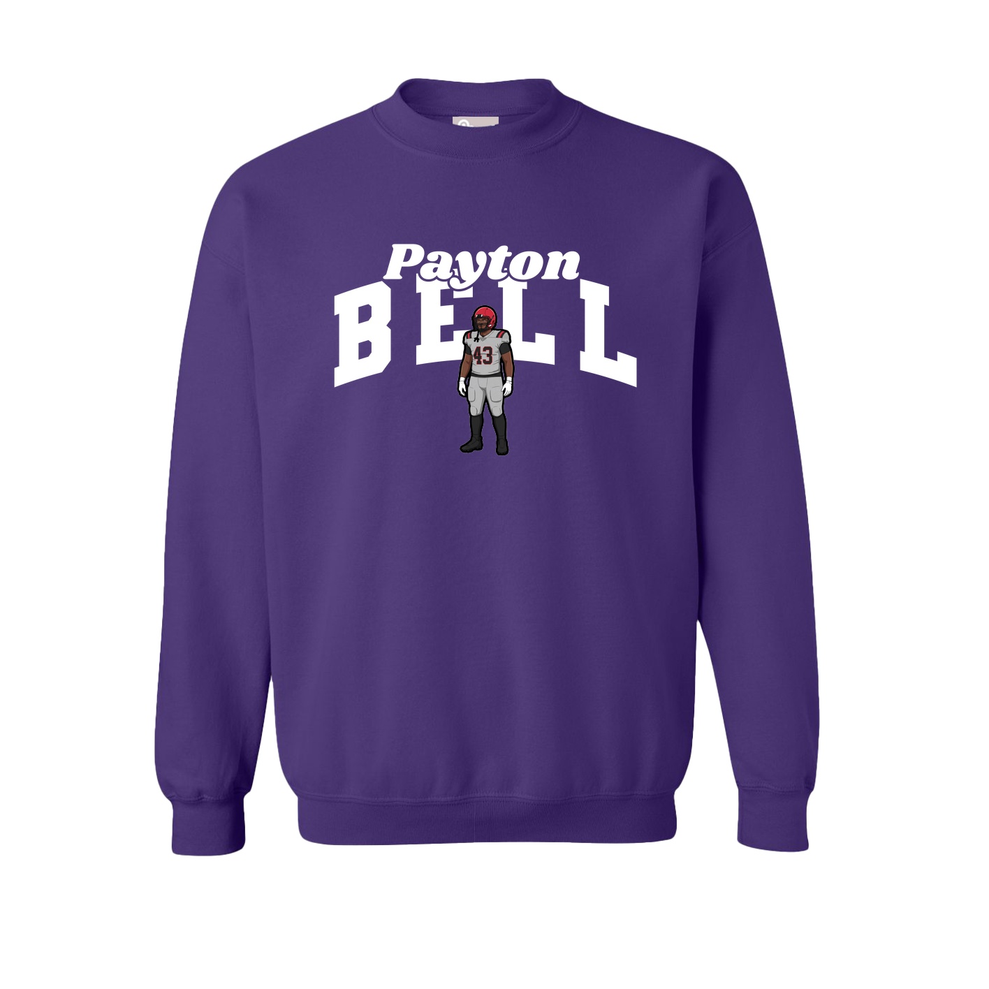 Fleece Crew — Signature Arch in Purple