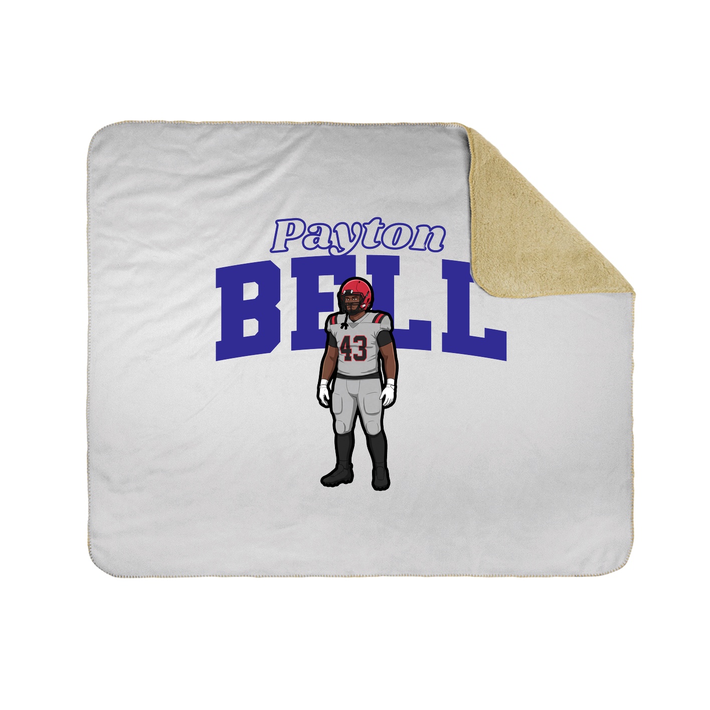 Throw Blanket — Name Arch in White