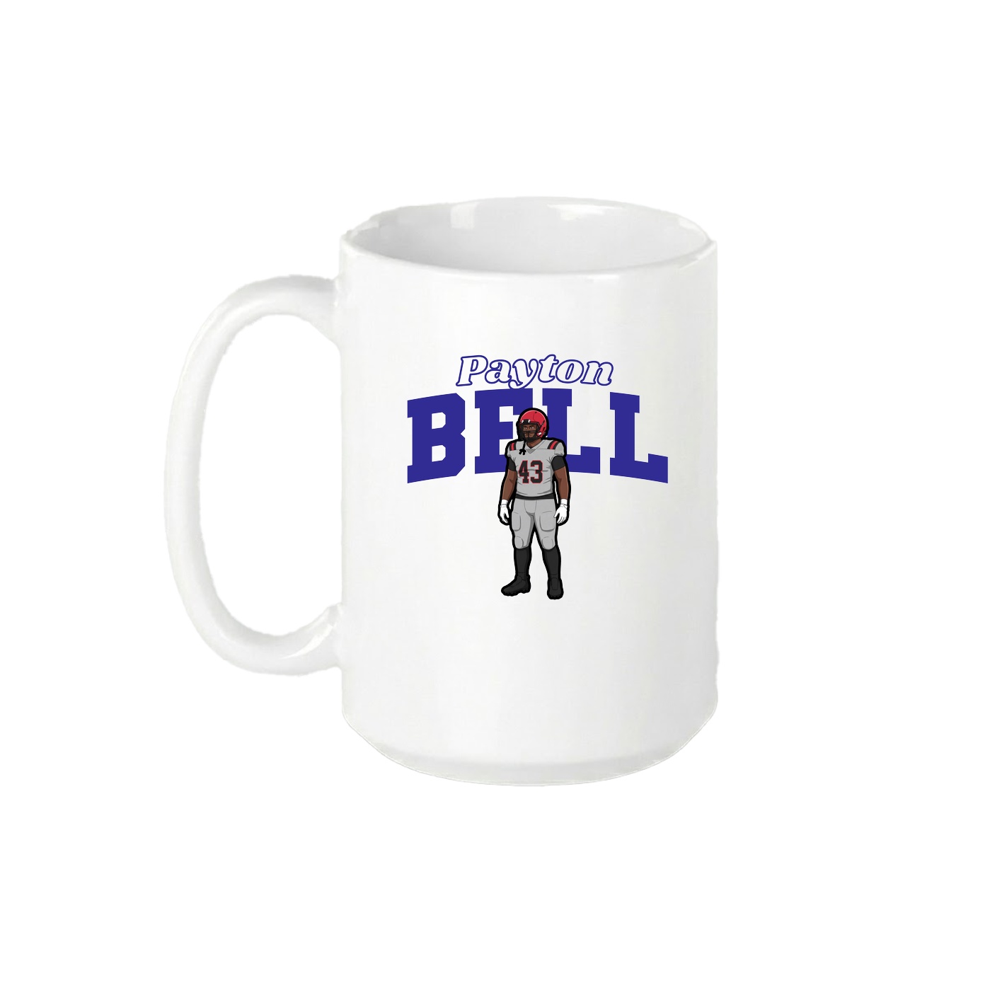 15oz Coffee Mug — Name Arch in White