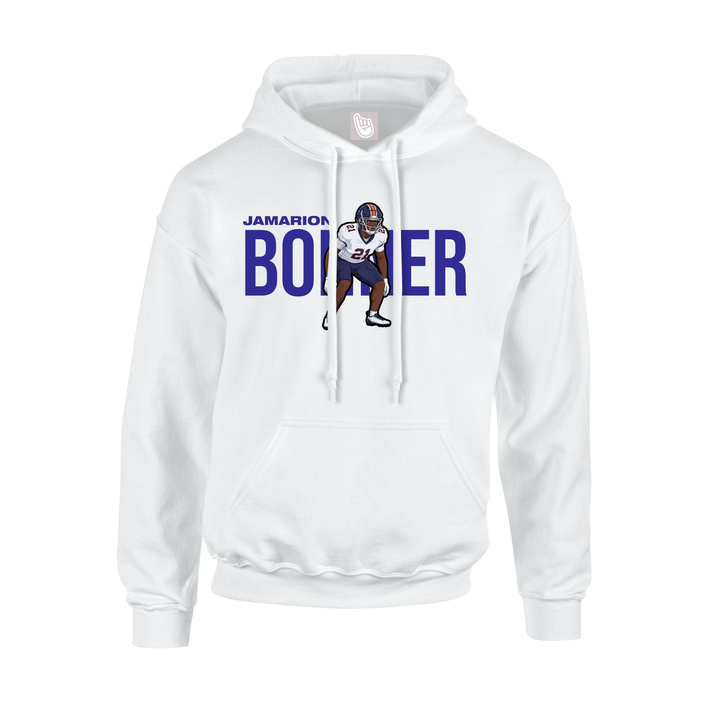 Youth Hoodie — Player Name in White