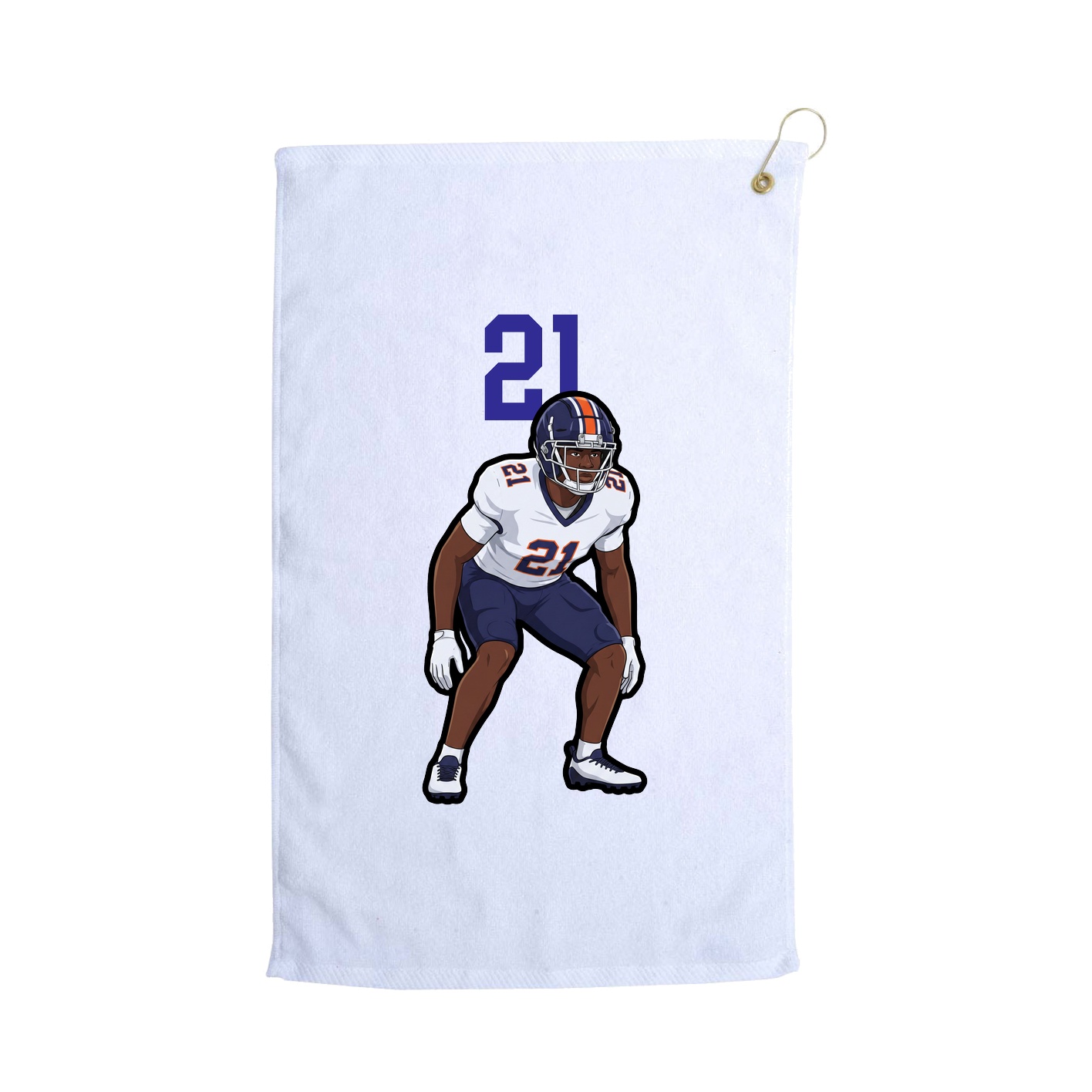 Golf Towel — Number Top in White