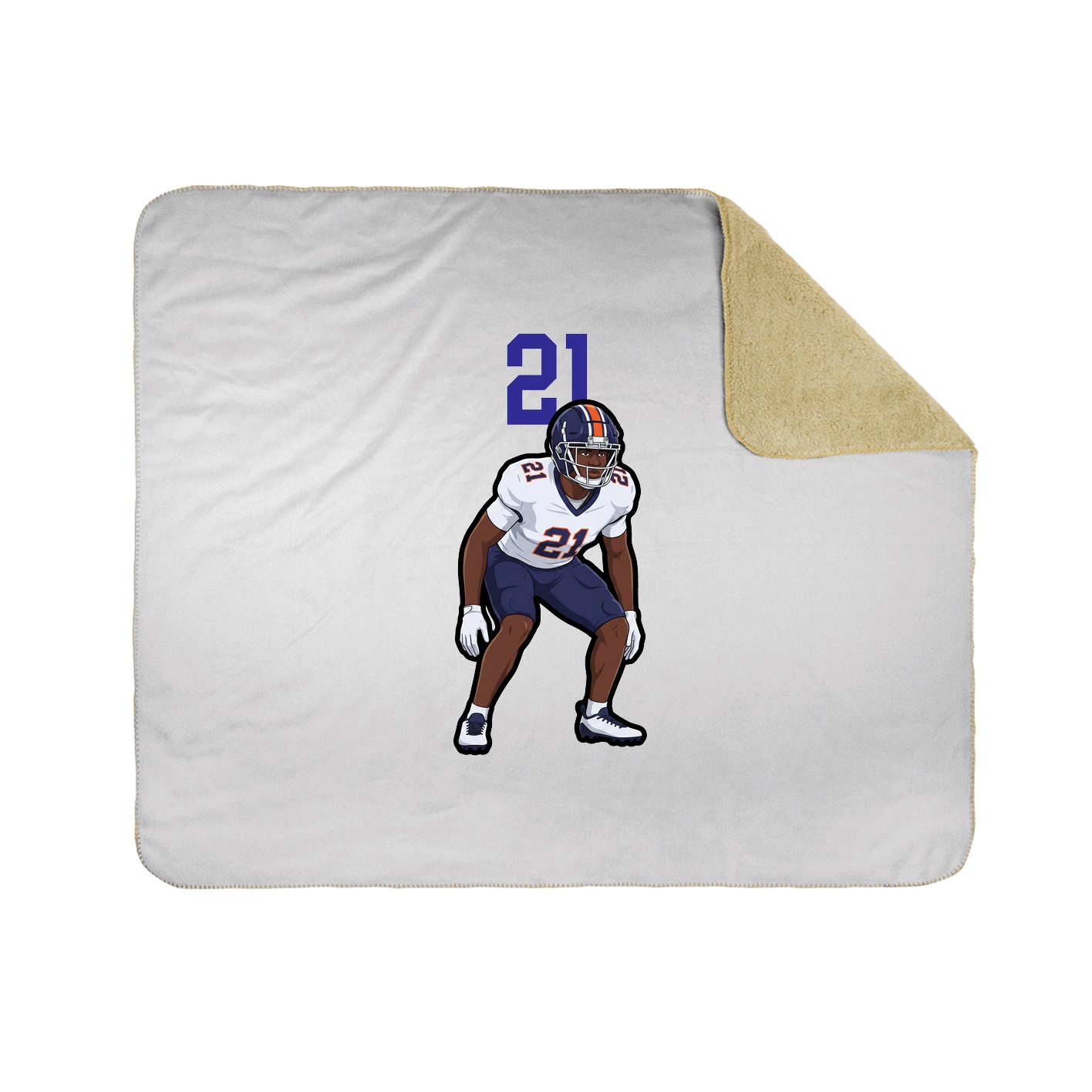 Throw Blanket — Number Top in White