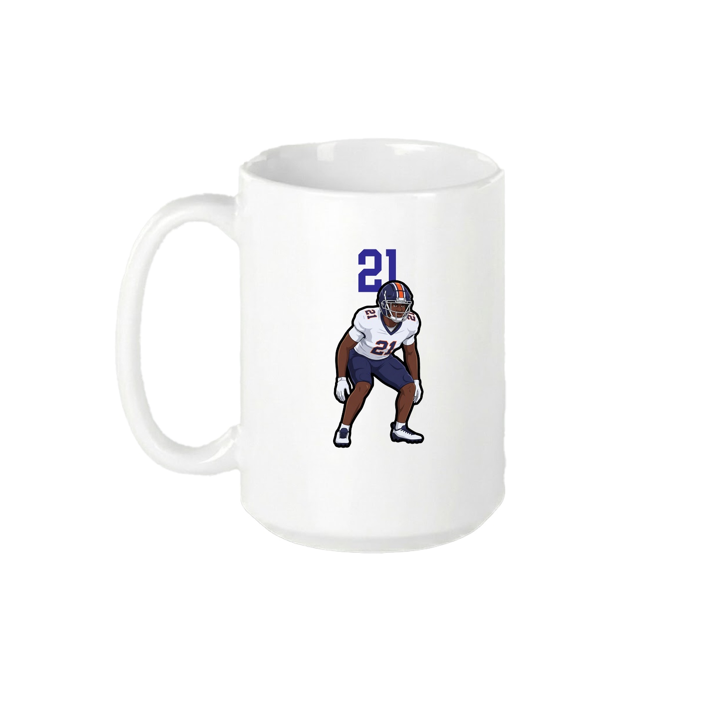 15oz Coffee Mug — Number Top in White