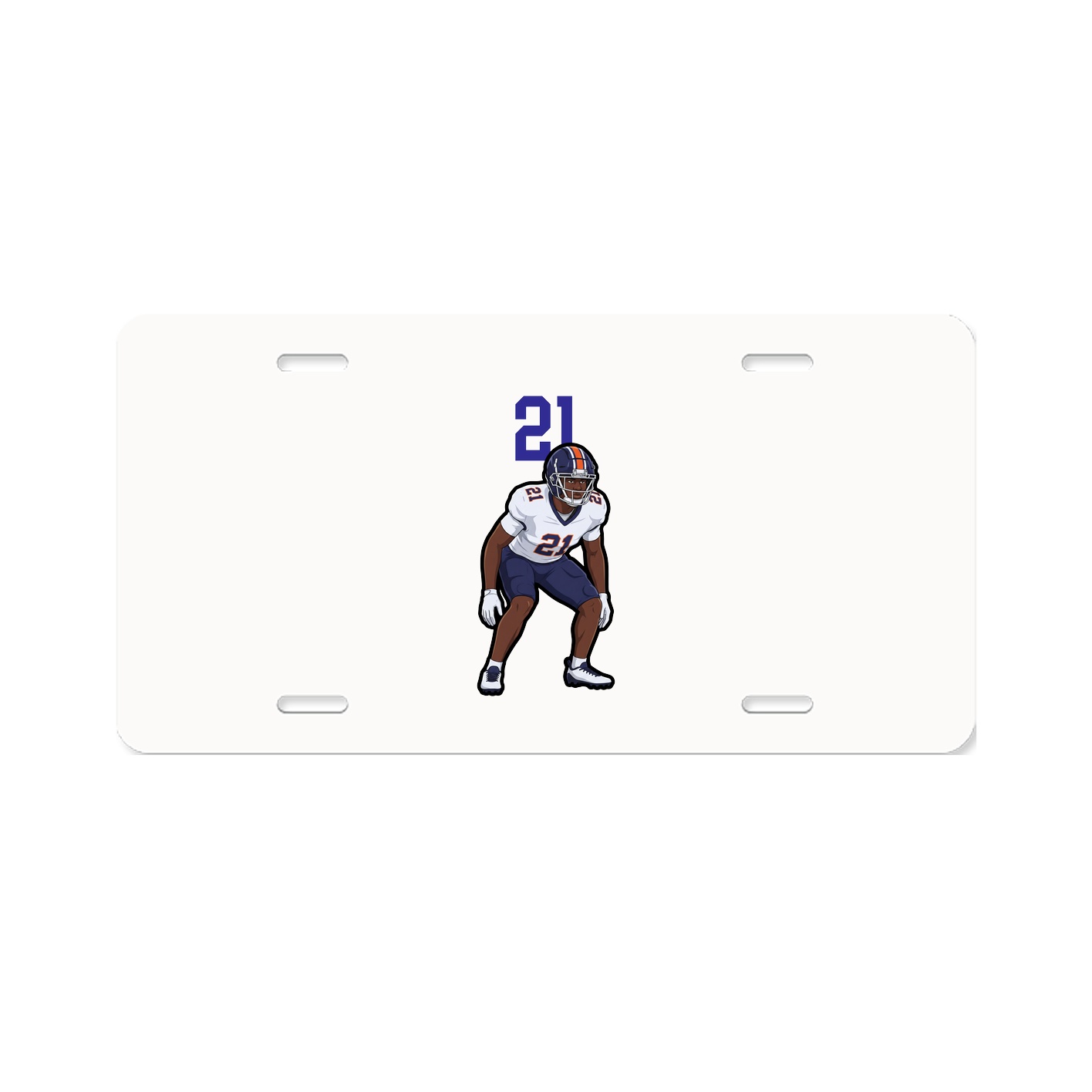 License Plate — Number Top in Classic