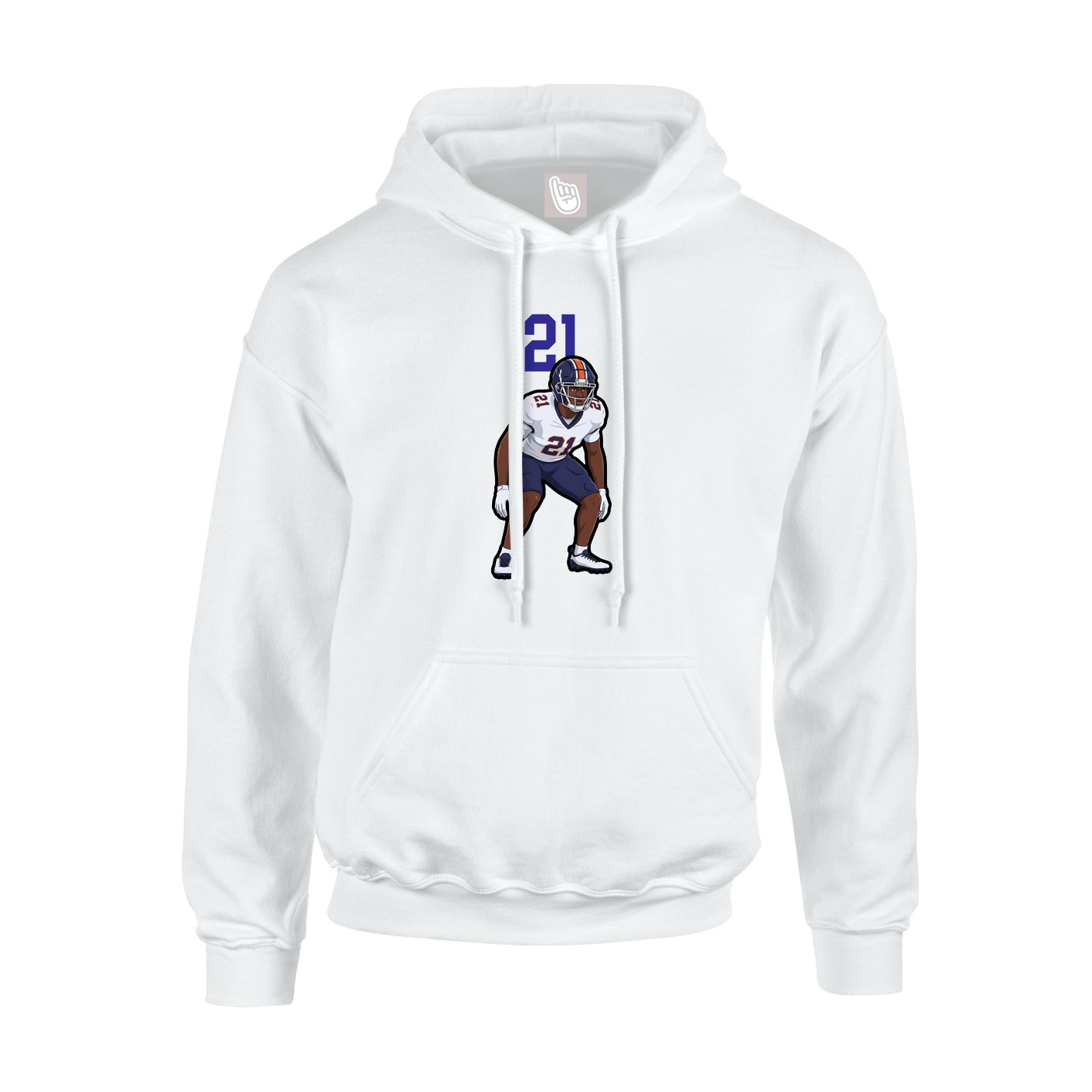 Hoodie — Number Top in White