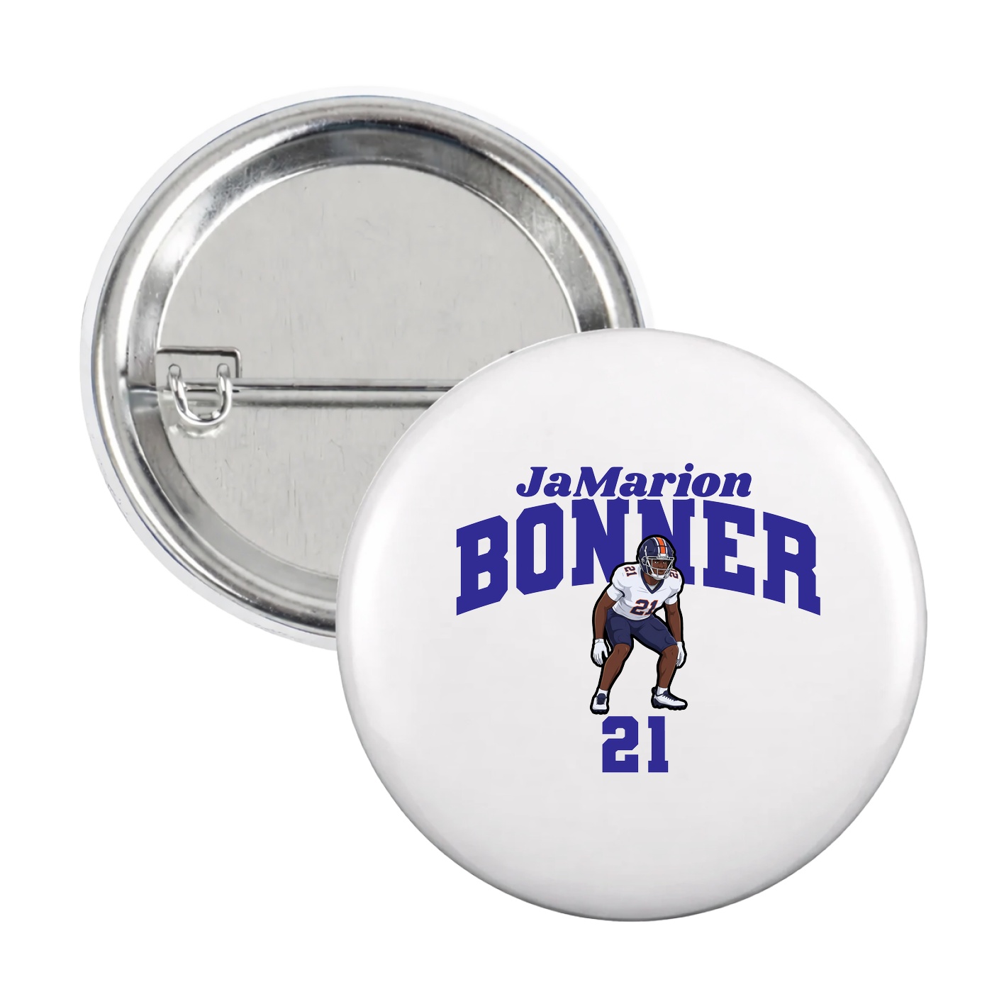 Game Day Button — Signature Arch in White