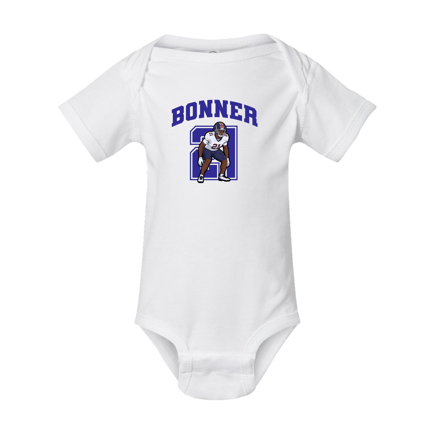 Baby Onesie — Number in White