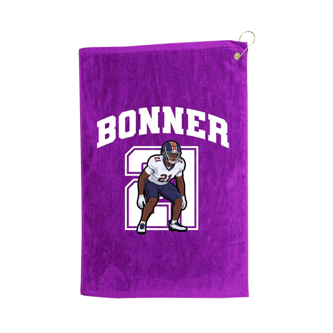 Golf Towel — Number in Purple