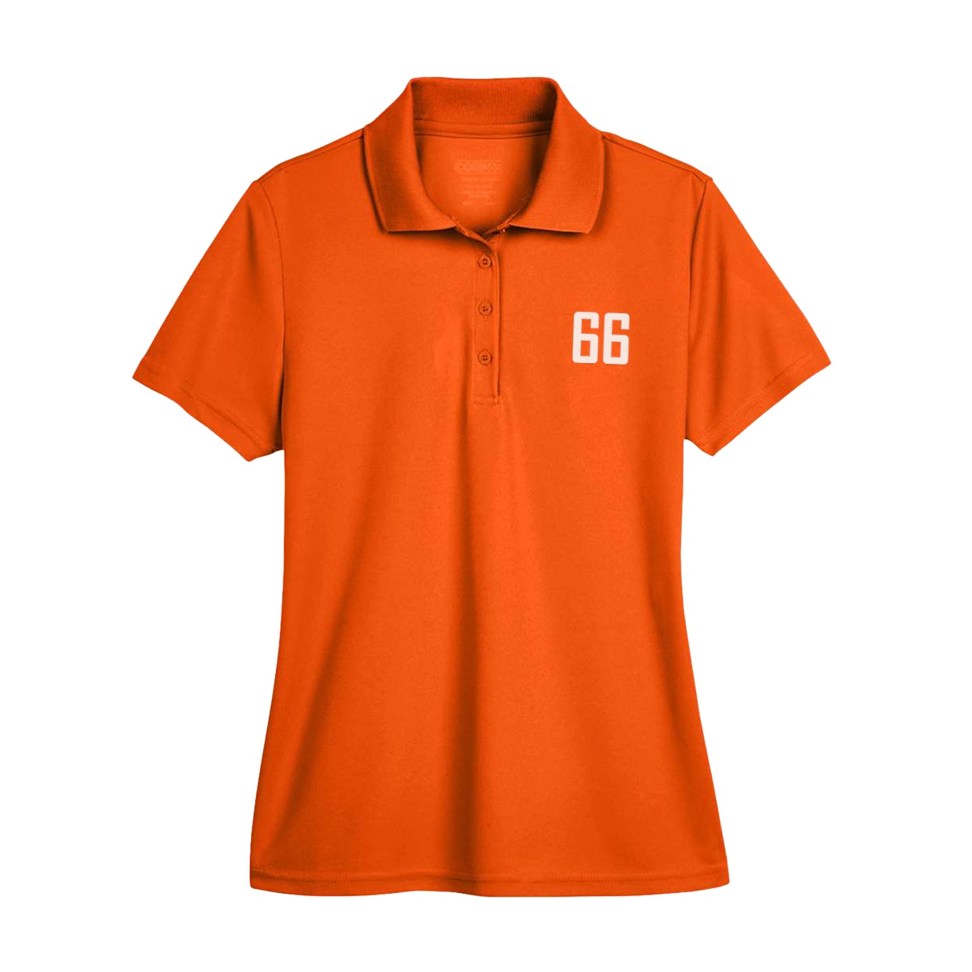 Womens Performance Polo — Front Shirsy in Orange