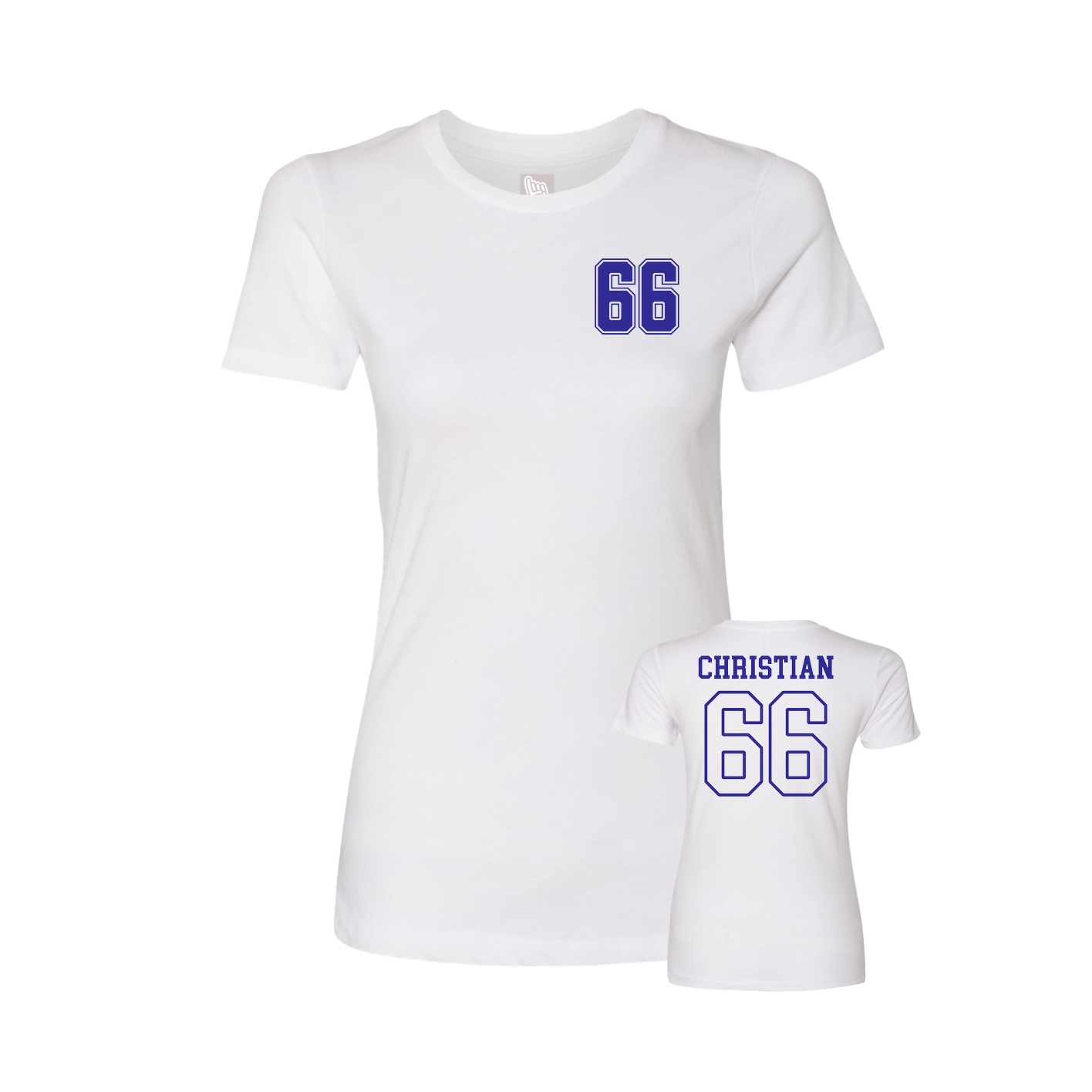Womens Tee — Chest Back in White