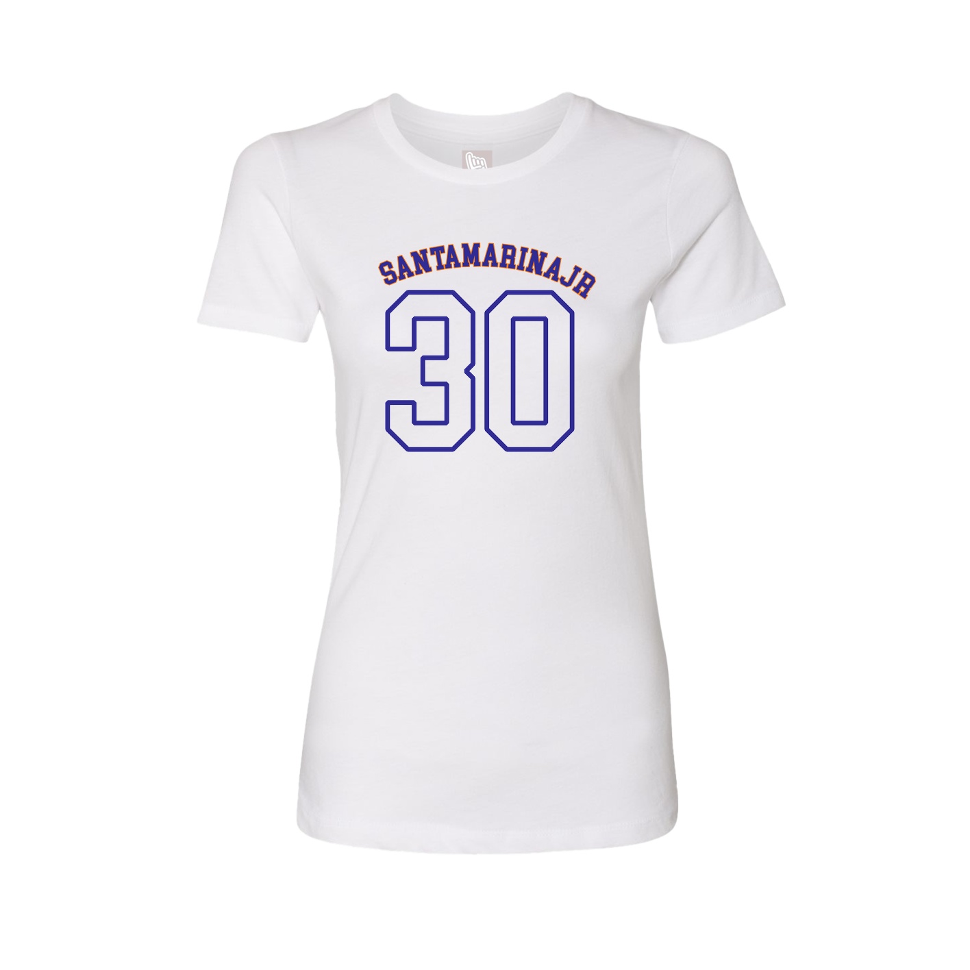 Fitted Women's Tee — Shirsey Arch in White