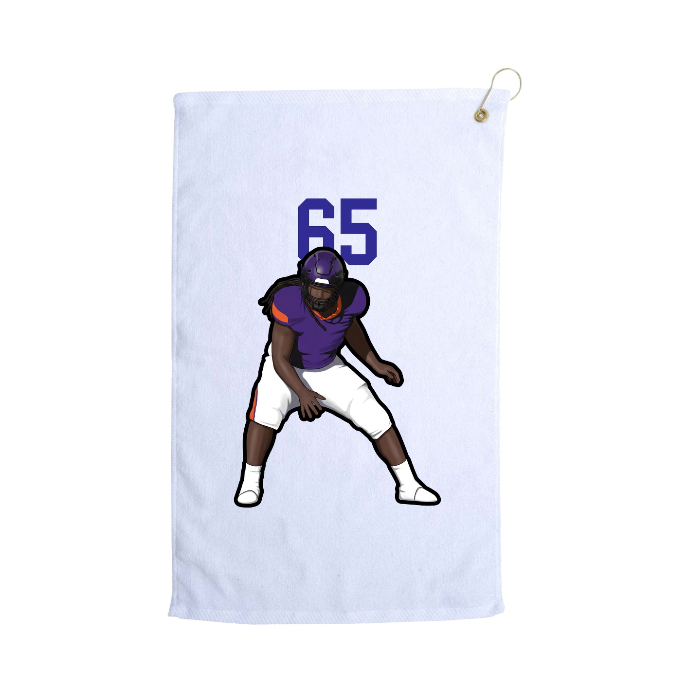Golf Towel — Number Top in White