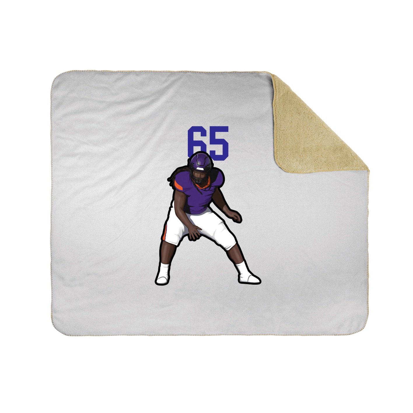 Throw Blanket — Number Top in White