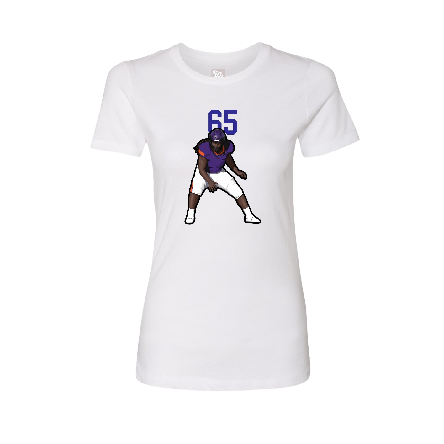 Fitted Women's Tee — Number Top in White