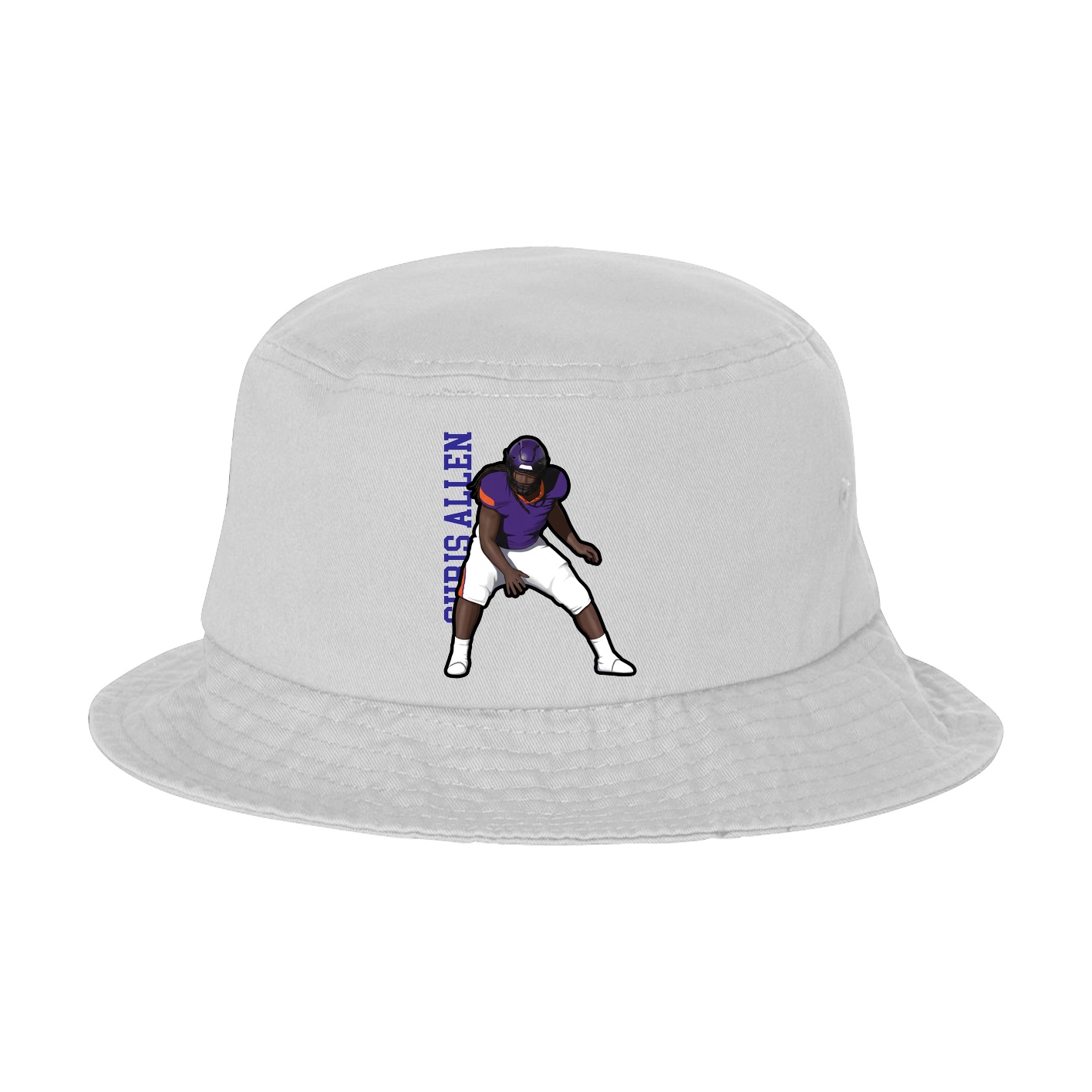 Bucket Cap — Name Vertical in White