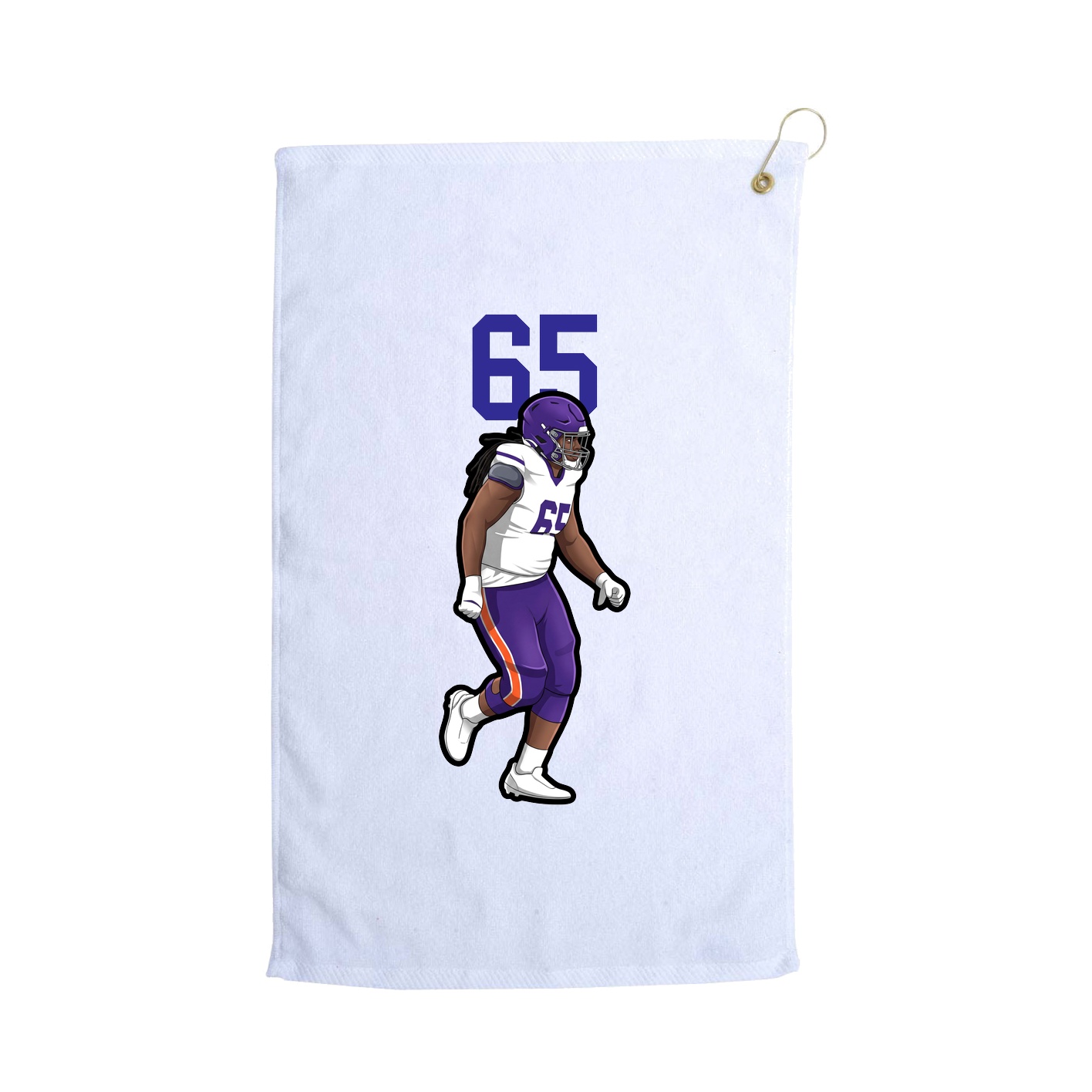 Golf Towel — Number Top in White