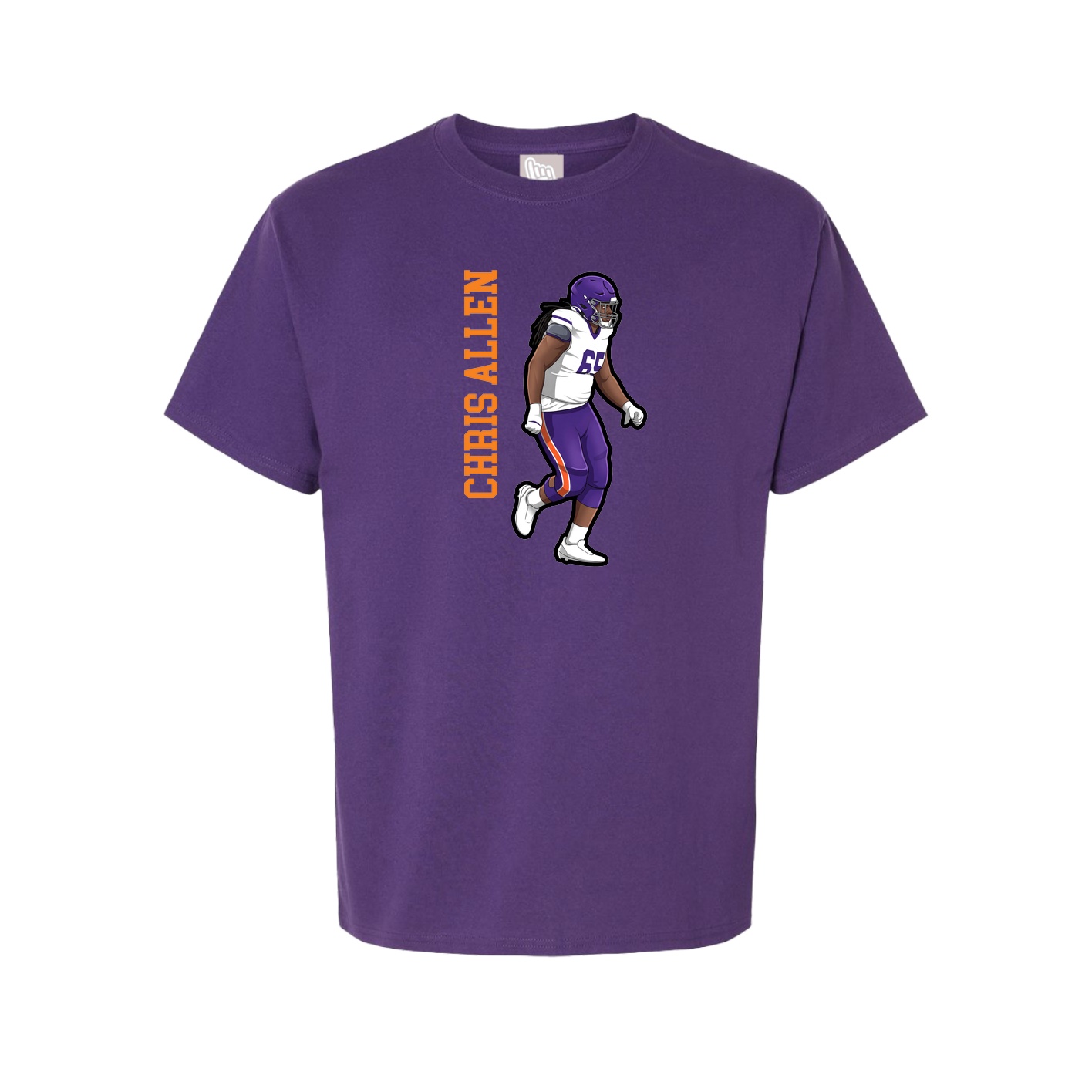 Tee — Name Vertical in Purple
