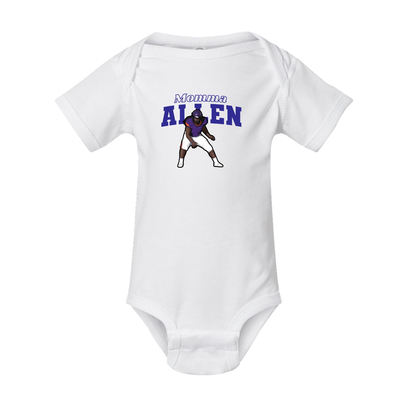 Baby Onesie — Mothers Day Block in White