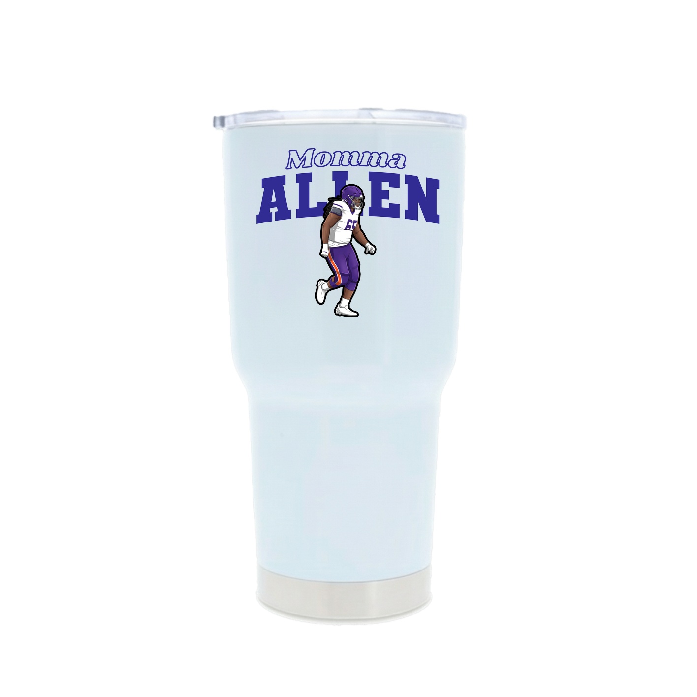 30oz Stainless Steel Tumbler — Mothers Day Block in White