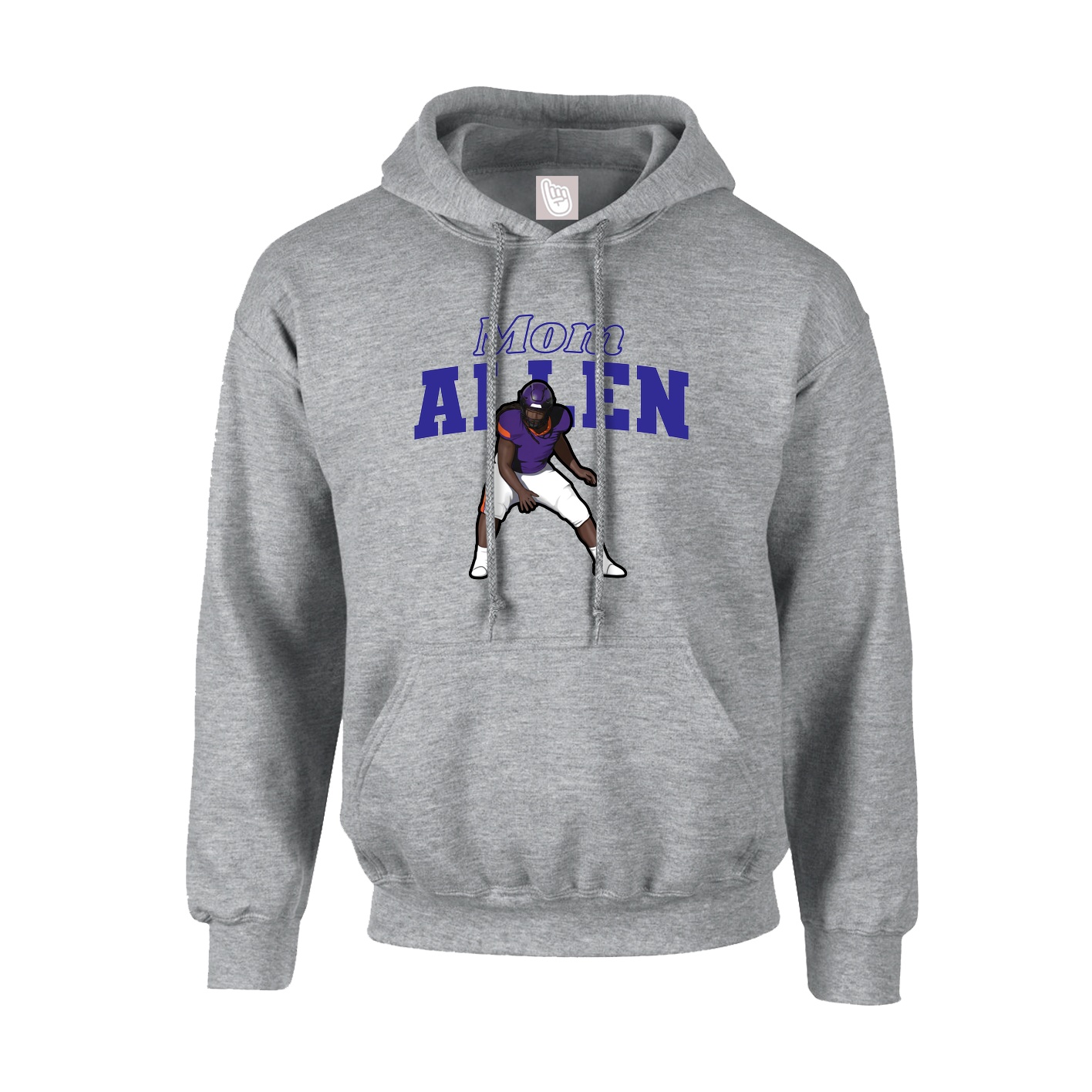Hoodie — Mothers Day Block in Grey