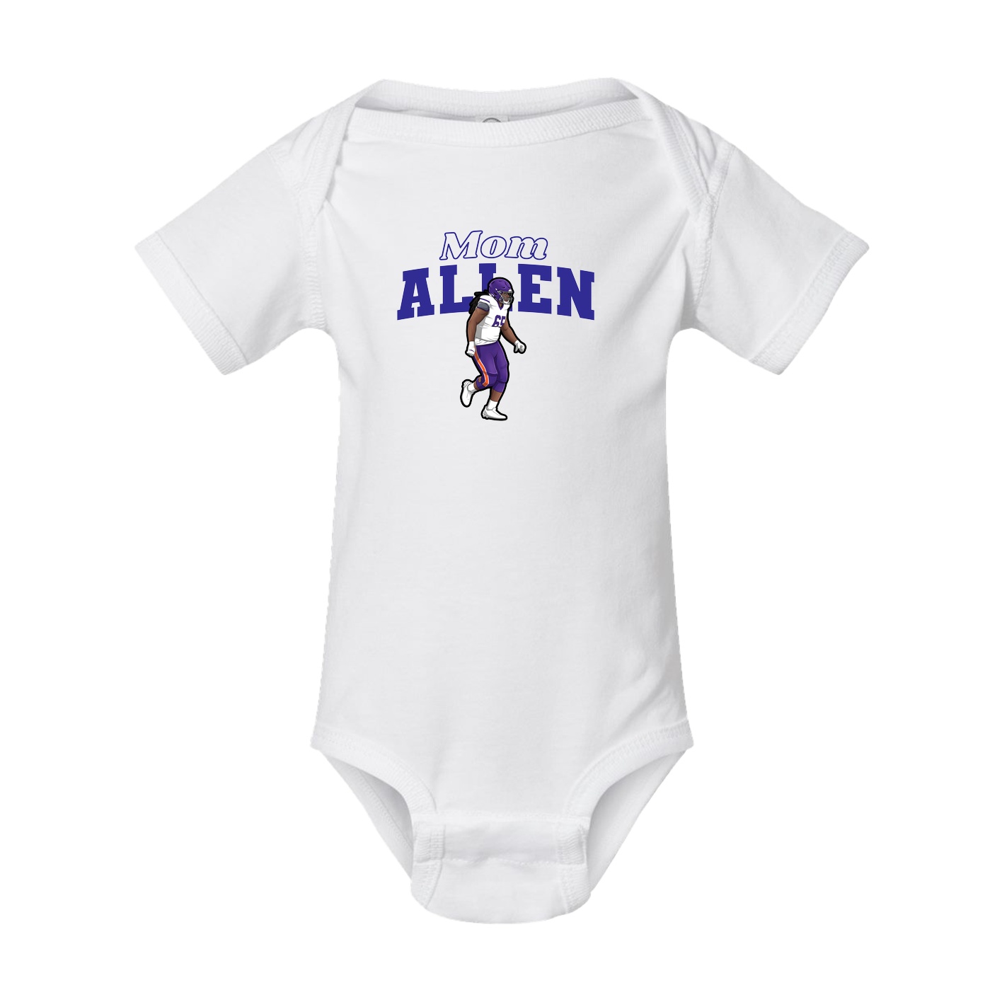 Baby Onesie — Mothers Day Block in White