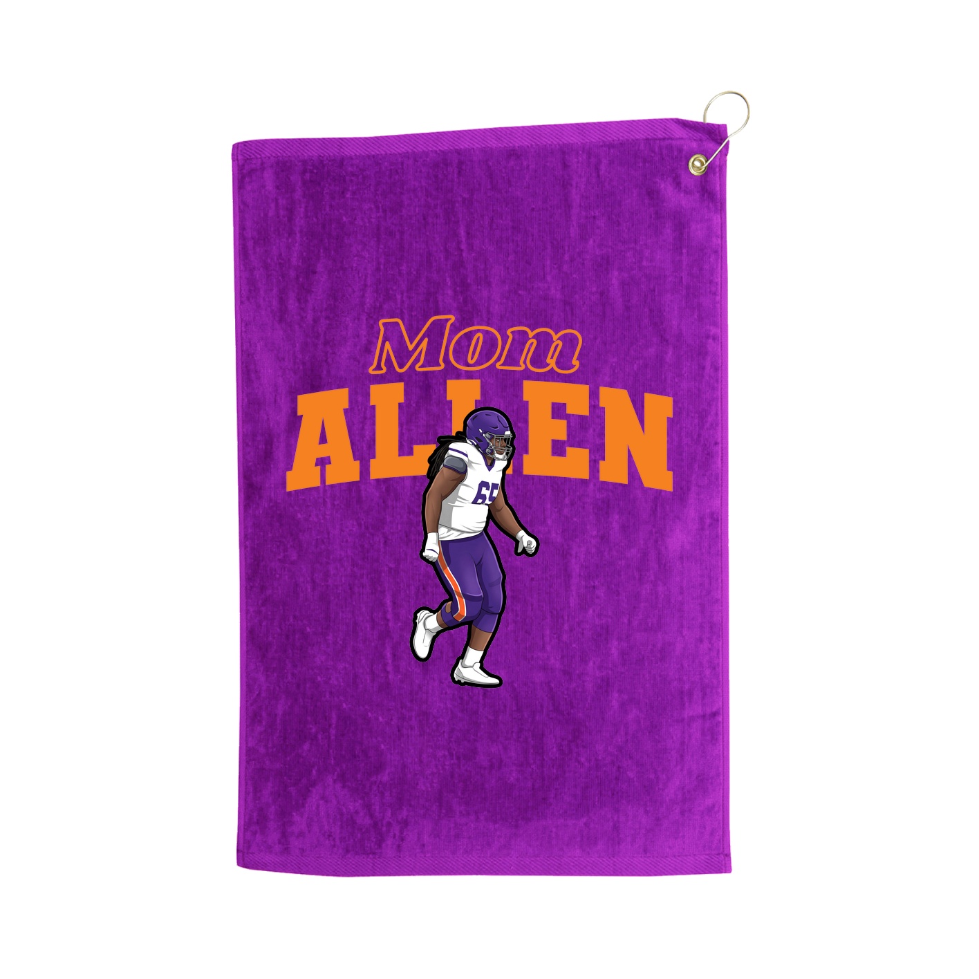 Golf Towel — Mothers Day Block in Purple