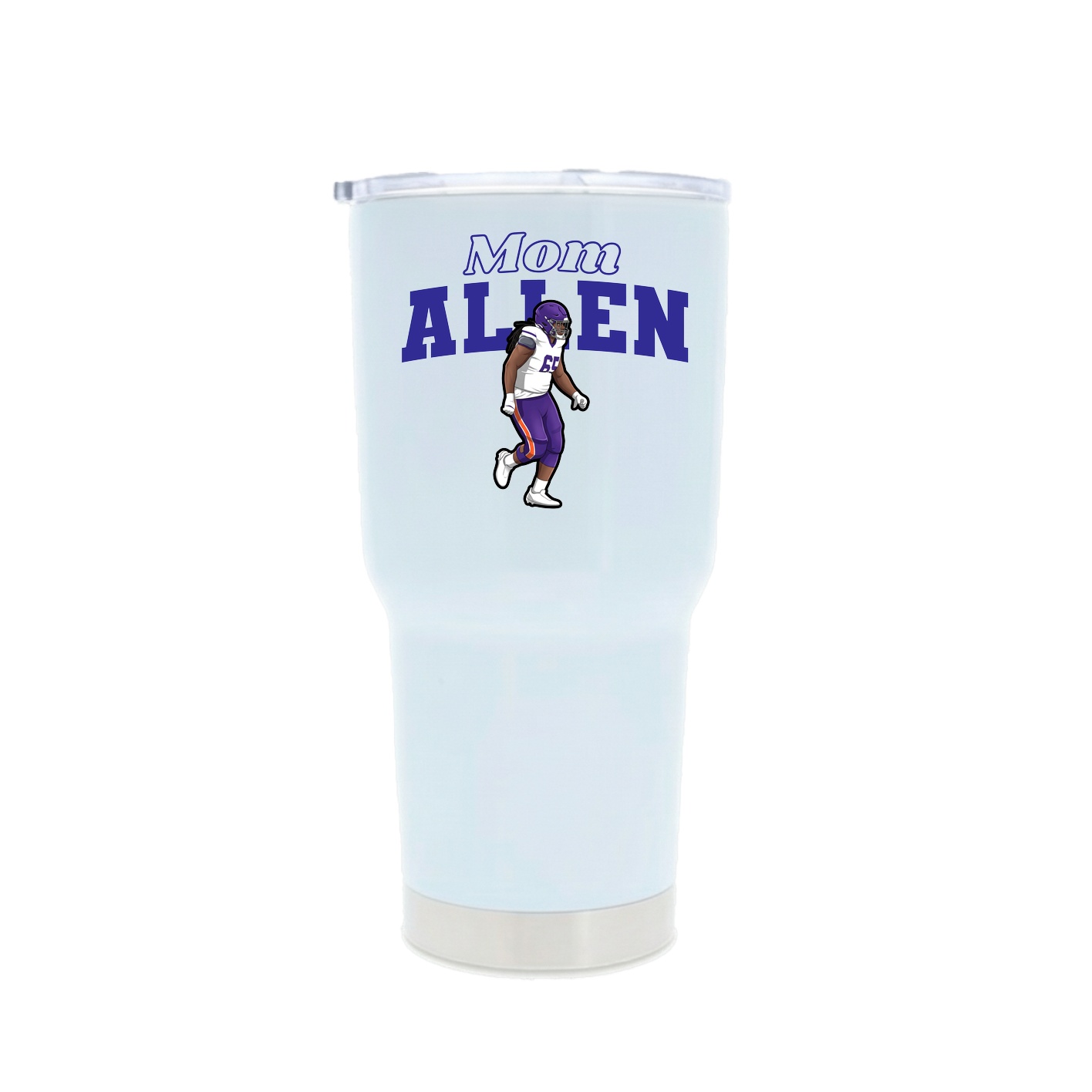 30oz Stainless Steel Tumbler — Mothers Day Block in White