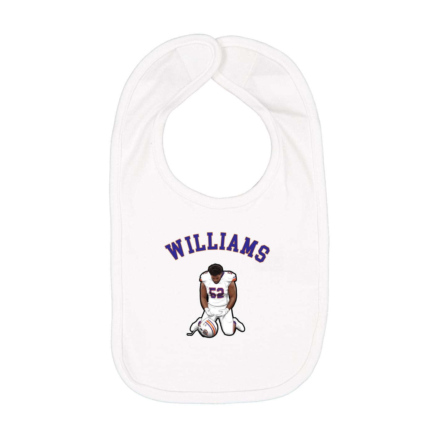 Infant Bib — Shirsey Arch in White