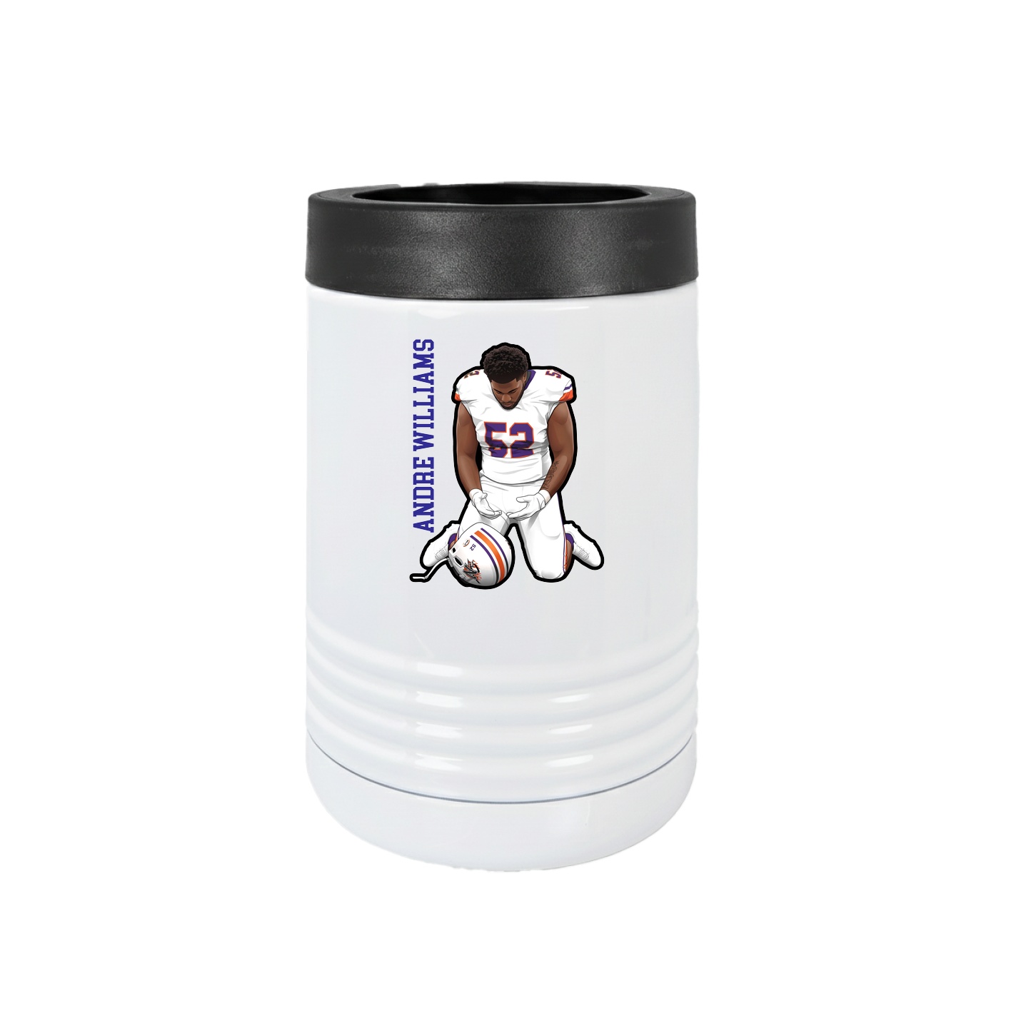 Beverage Holder — Name Vertical in White