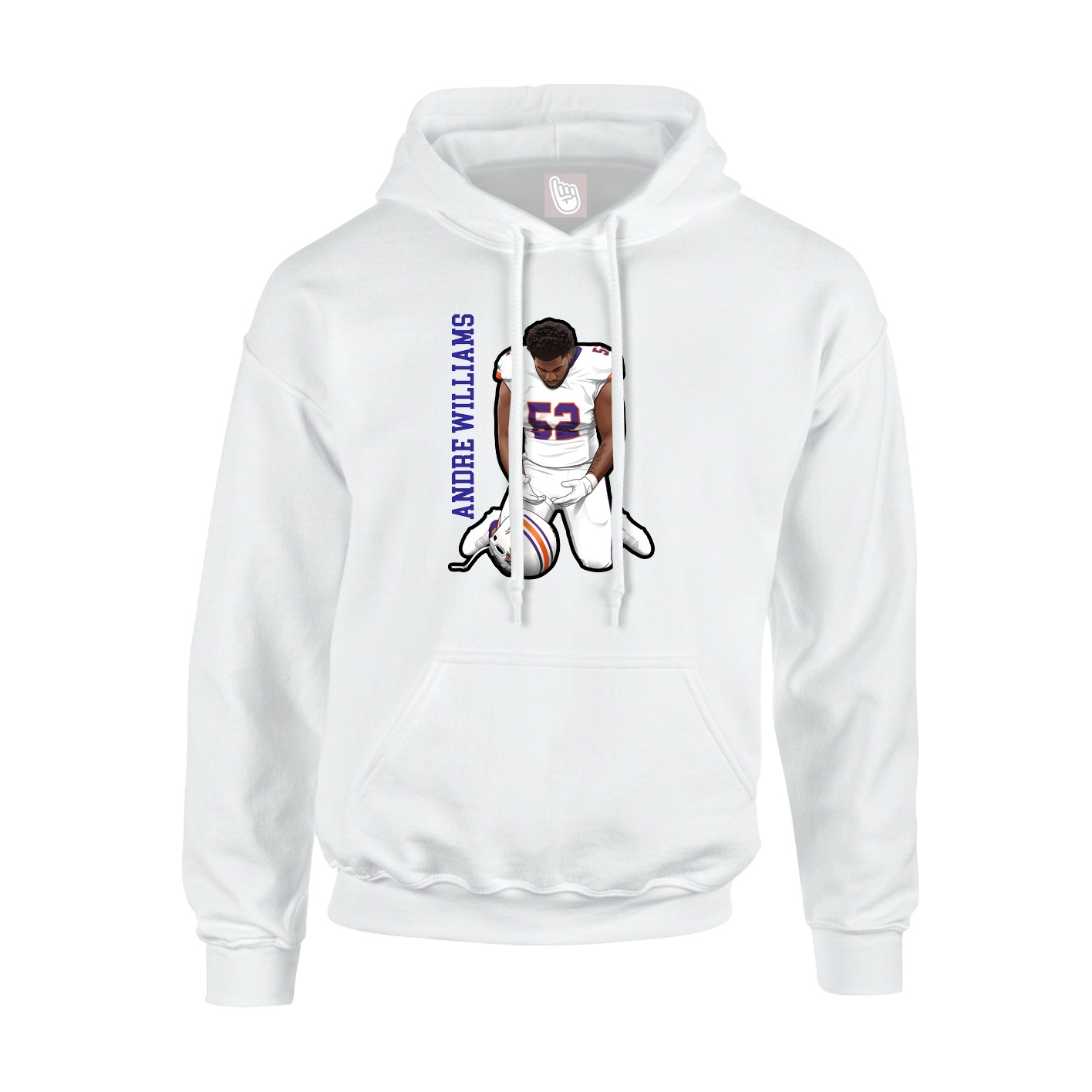 Hoodie — Name Vertical in White