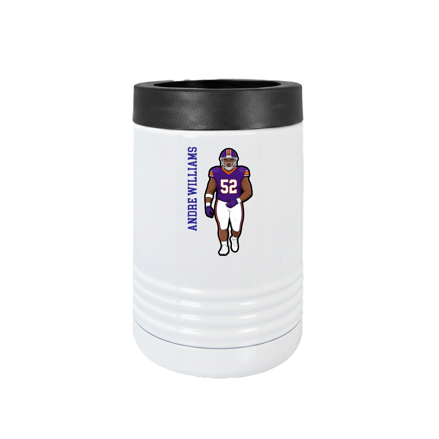 Beverage Holder — Name Vertical in White
