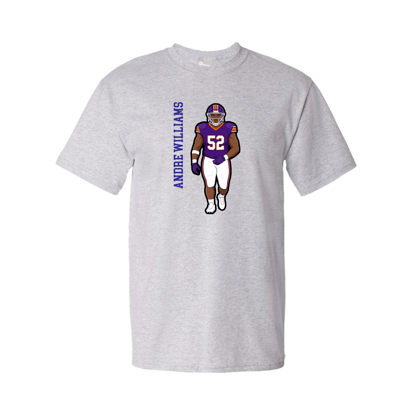 Tee — Name Vertical in Grey