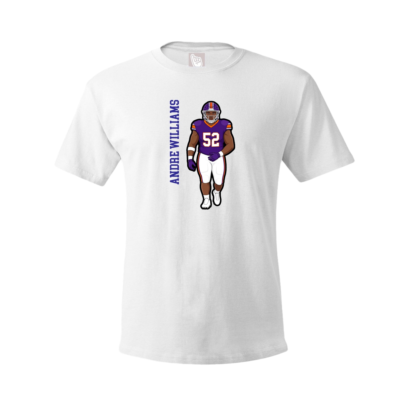 Youth Tee — Name Vertical in White