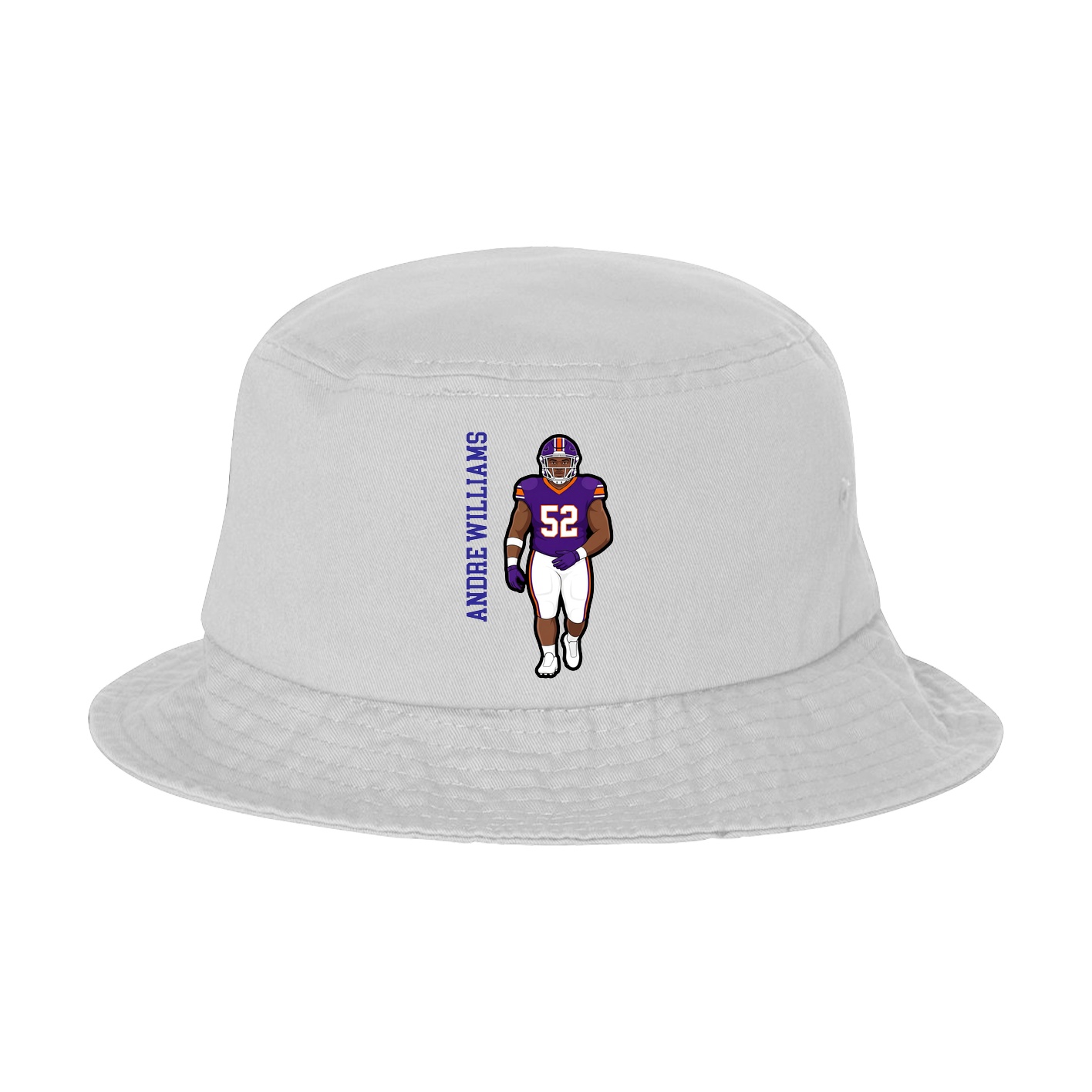Bucket Cap — Name Vertical in White