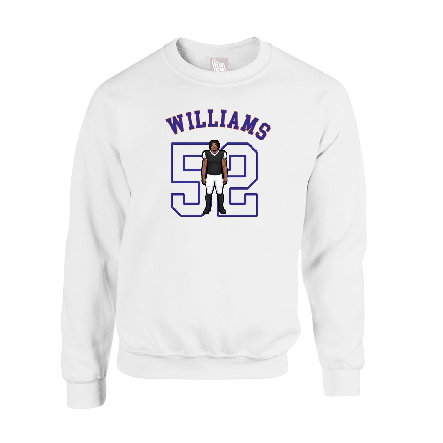 Fleece Crew — Shirsey Arch in White