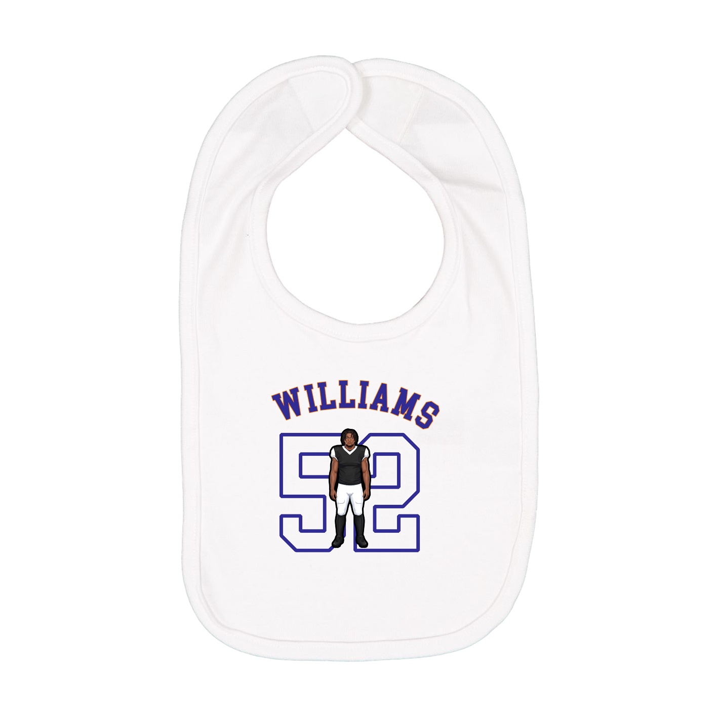 Infant Bib — Shirsey Arch in White