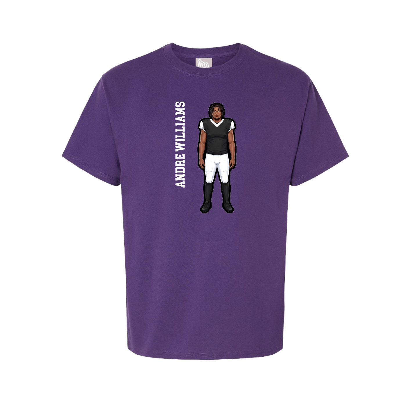 Tee — Name Vertical in Purple