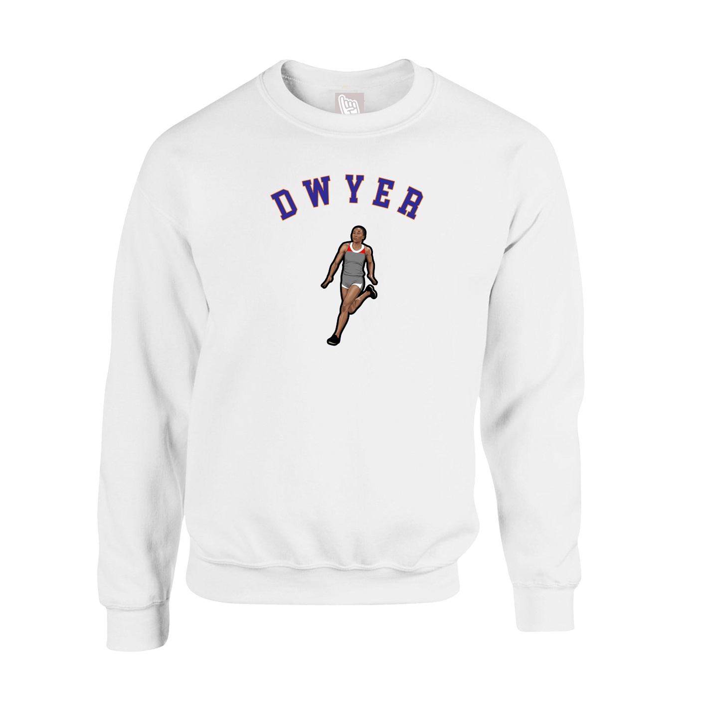 Fleece Crew — Shirsey Arch in White