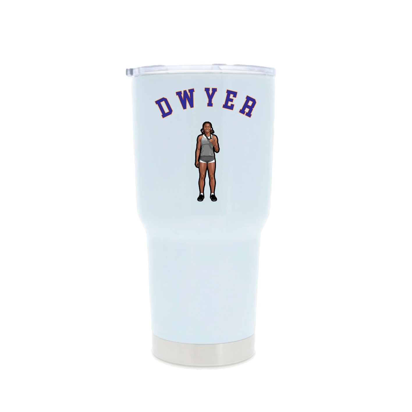 30oz Stainless Steel Tumbler — Shirsey Arch in White