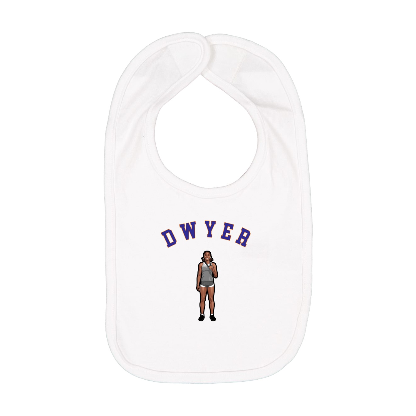 Infant Bib — Shirsey Arch in White