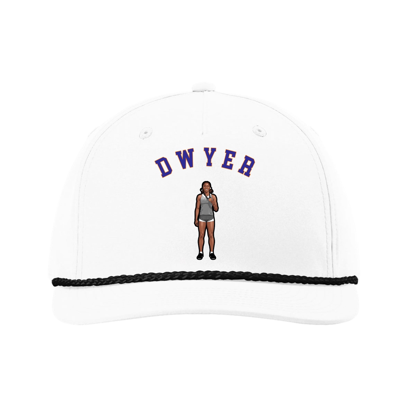 Five-Panel Classic Rope Cap — Shirsey Arch in White