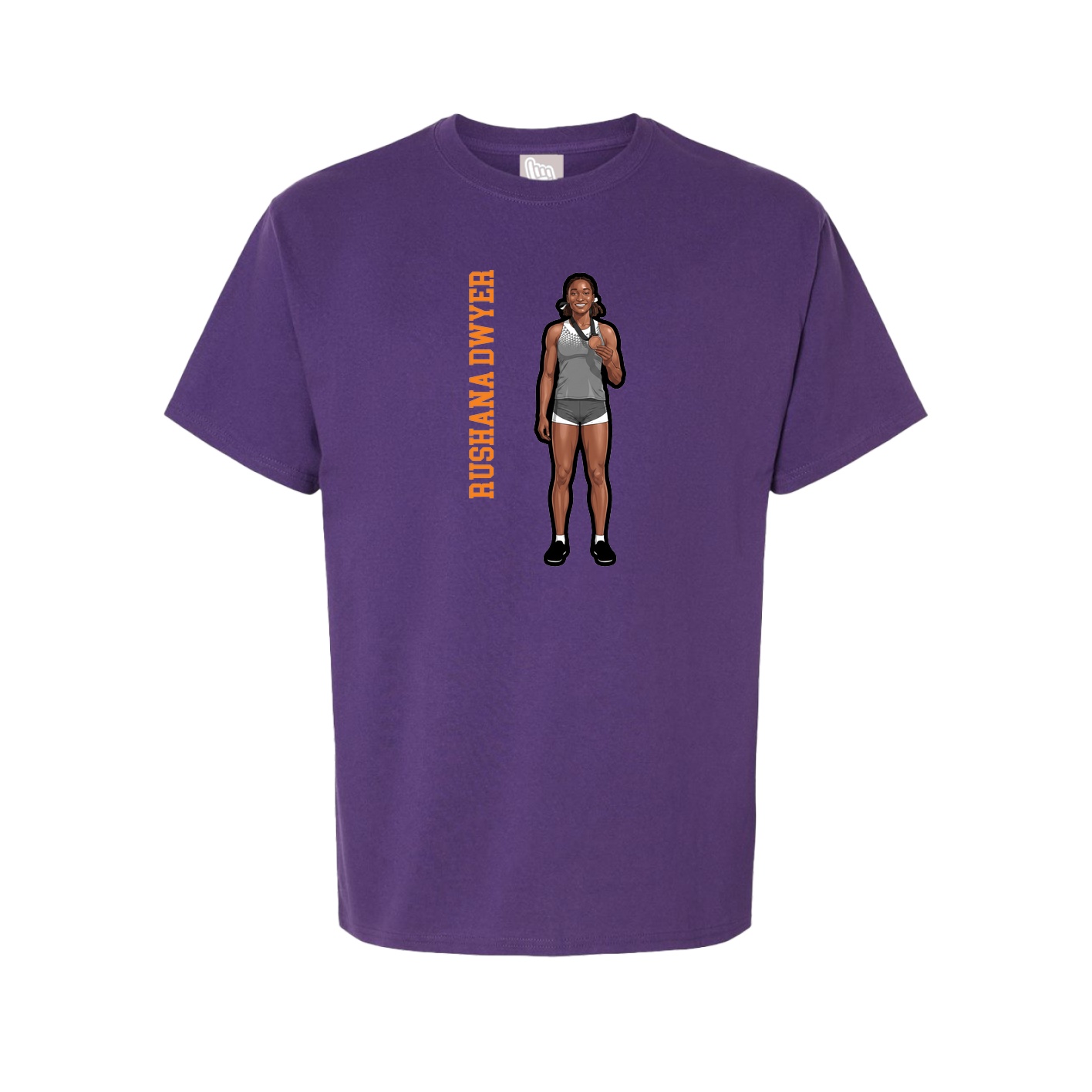 Tee — Name Vertical in Purple