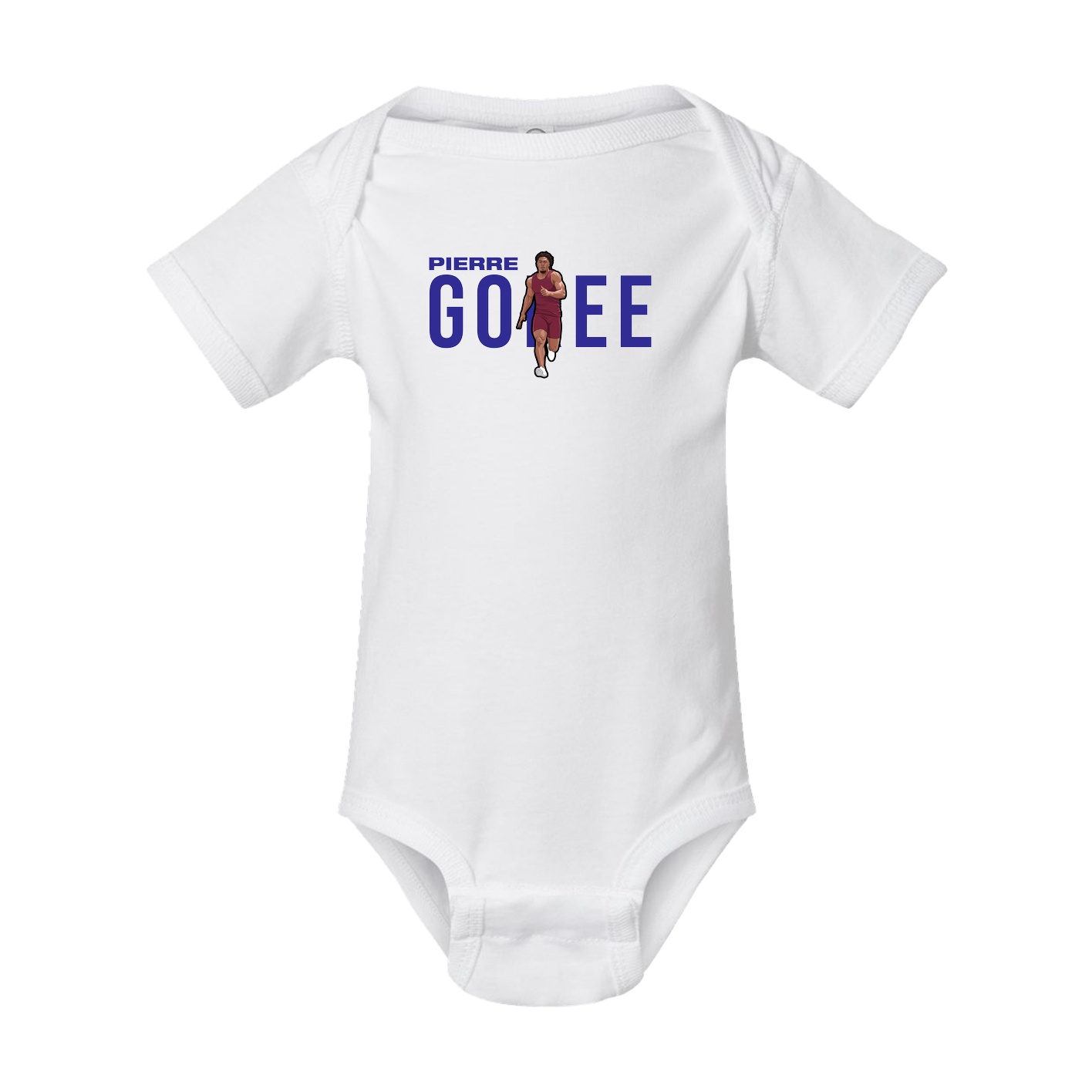 Baby Onesie — Player Name in White