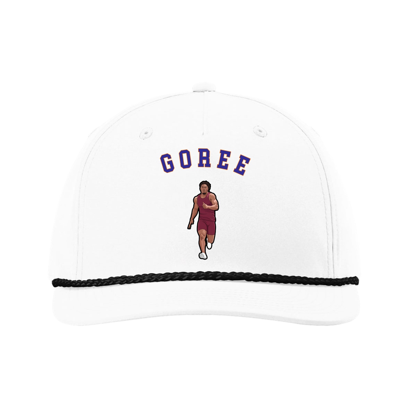 Five-Panel Classic Rope Cap — Shirsey Arch in White