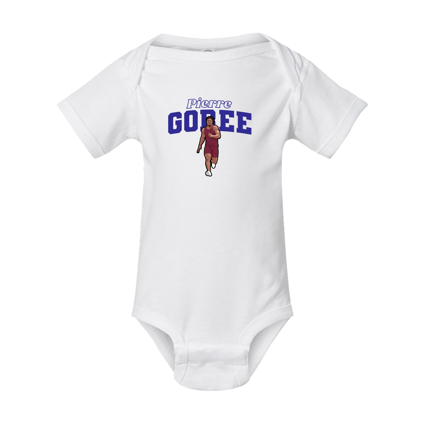 Baby Onesie — Name Arch in White