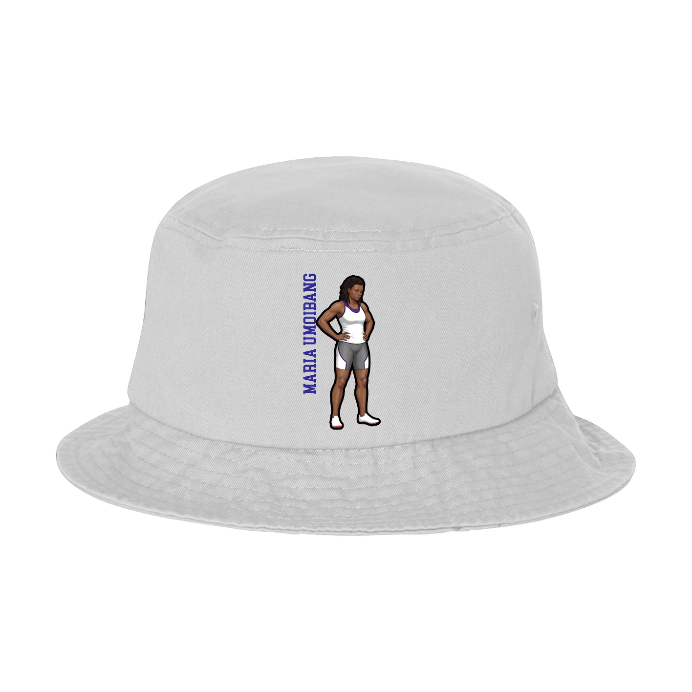 Bucket Cap — Name Vertical in White