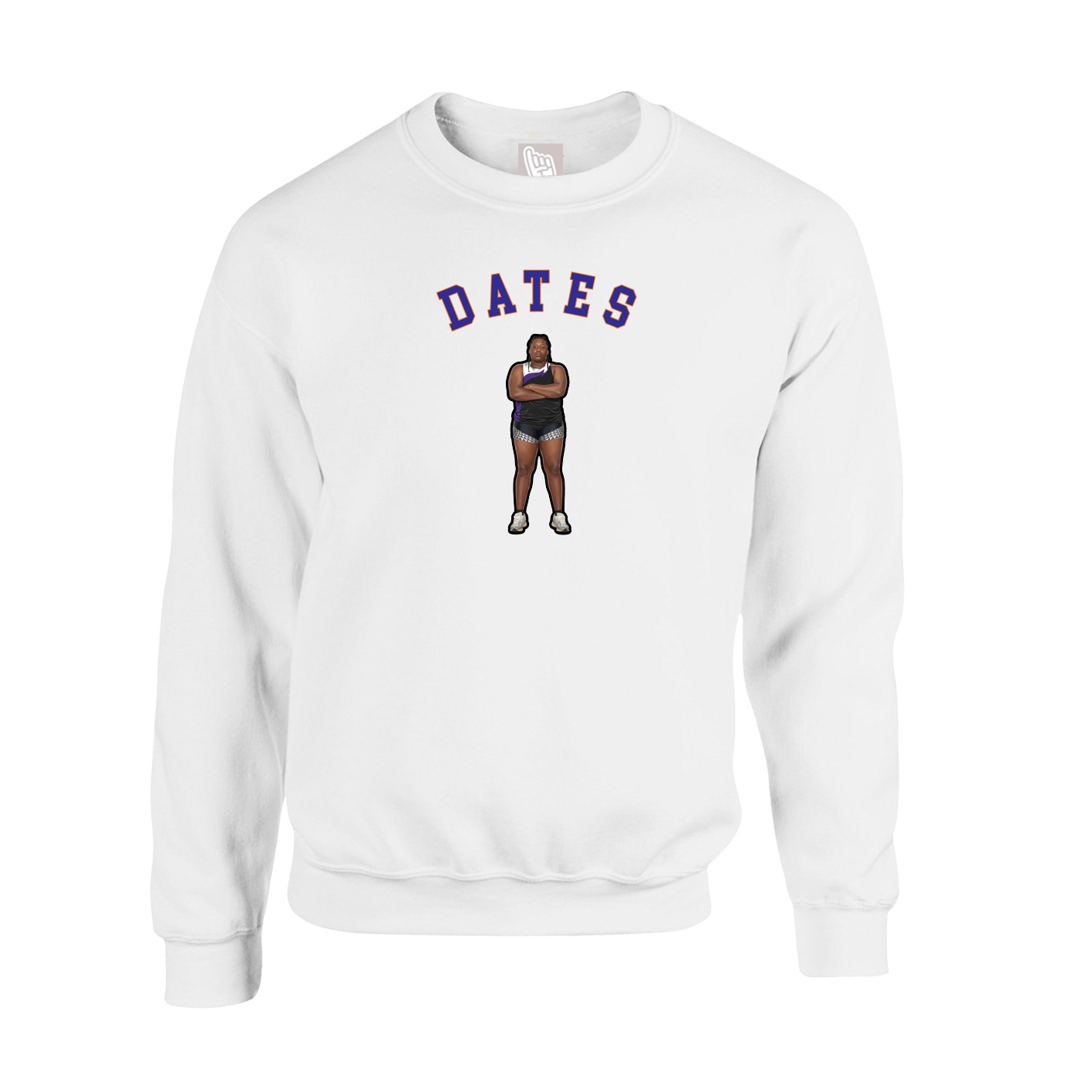 Fleece Crew — Shirsey Arch in White