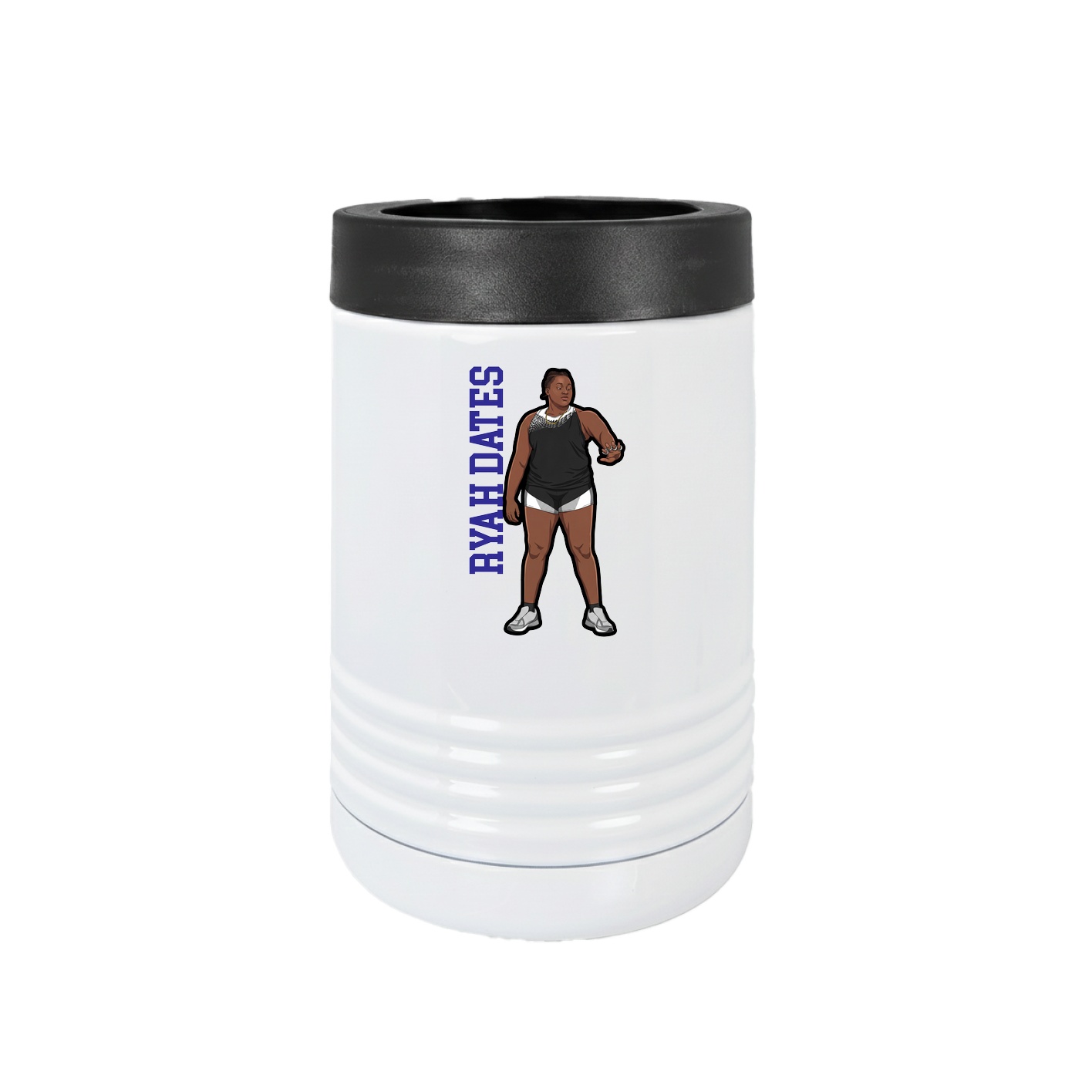 Beverage Holder — Name Vertical in White