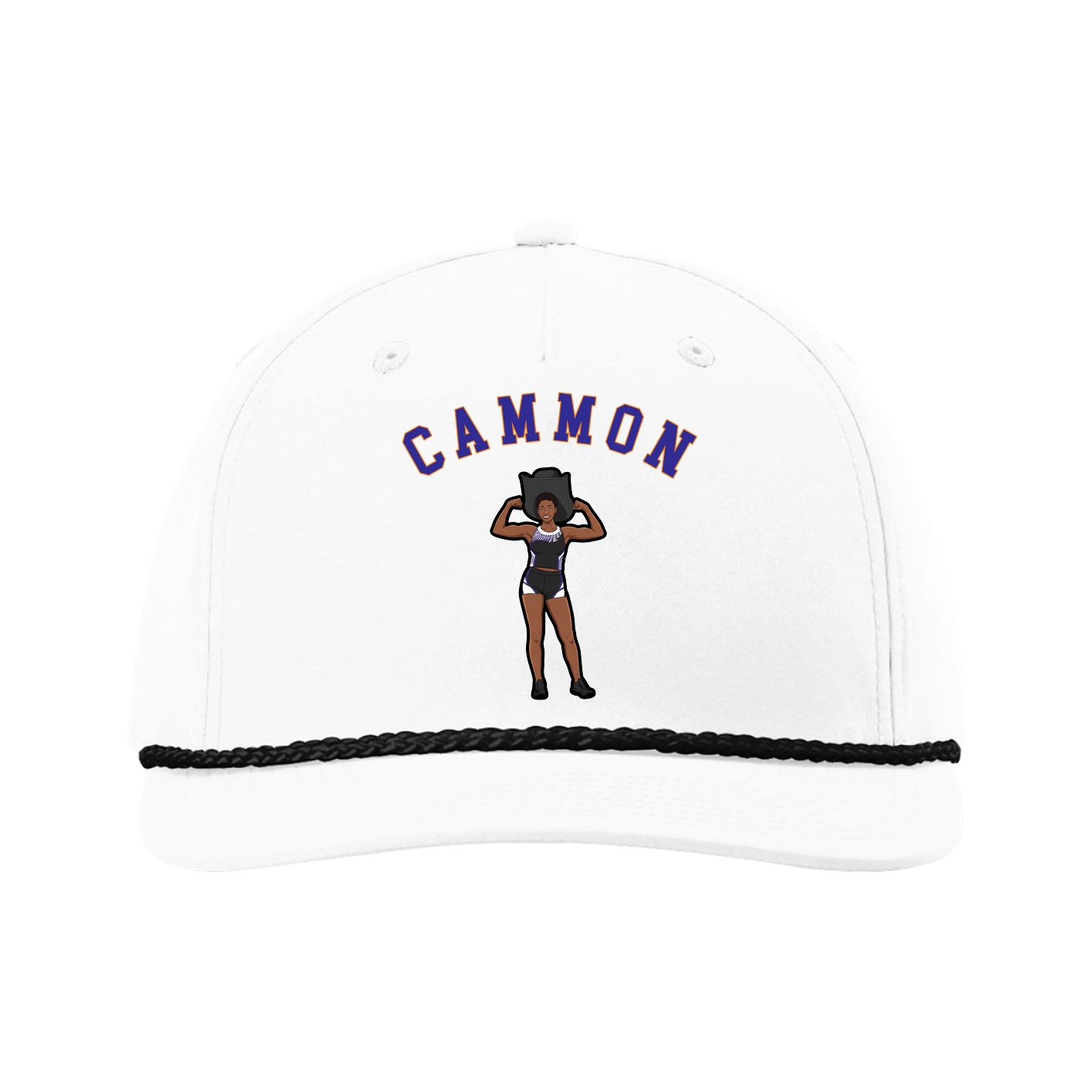 Five-Panel Classic Rope Cap — Shirsey Arch in White