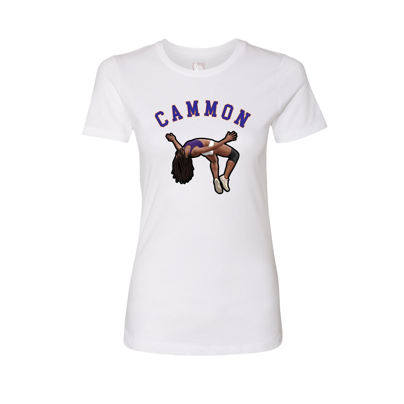 Fitted Women's Tee — Shirsey Arch in White